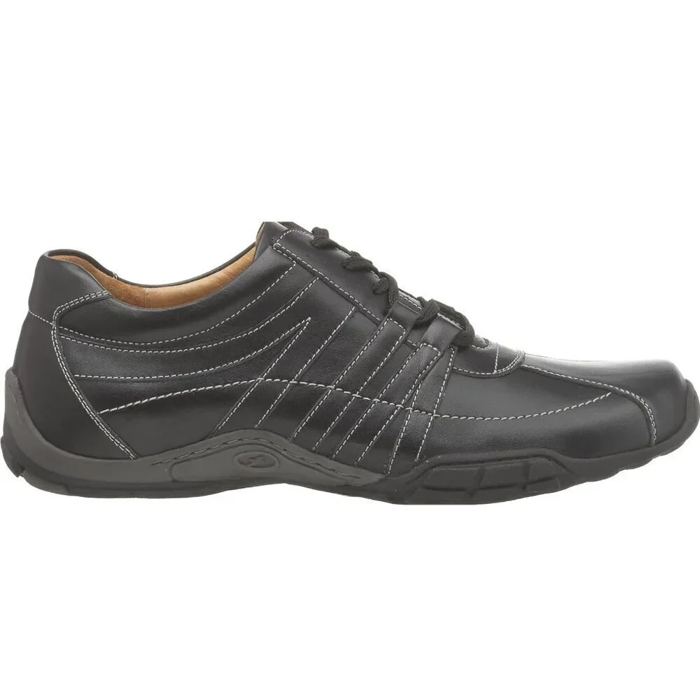 Florsheim Men's Sneakers Shoes Size 10.5 Black Leather Lace up Comfy